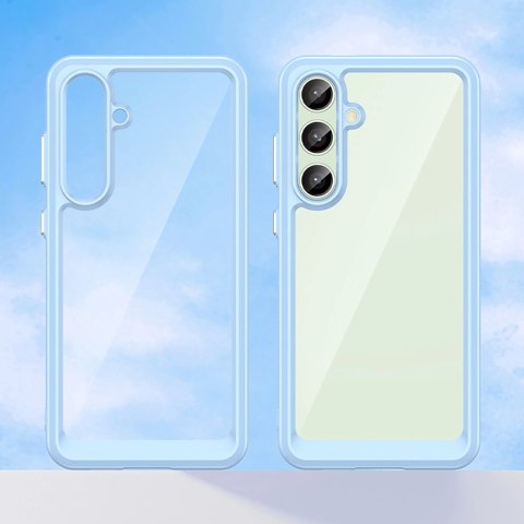 Etui silikonowe Outer Space Case z żelową ramką do Samsung Galaxy S24 FE - niebieskie Etui silikonowe Outer Space Case z żelową ramką do Samsung Galaxy S24 FE - niebieskie