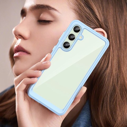 Etui silikonowe Outer Space Case z żelową ramką do Samsung Galaxy S24 FE - niebieskie Etui silikonowe Outer Space Case z żelową ramką do Samsung Galaxy S24 FE - niebieskie