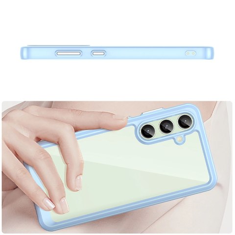 Etui silikonowe Outer Space Case z żelową ramką do Samsung Galaxy S24 FE - niebieskie Etui silikonowe Outer Space Case z żelową ramką do Samsung Galaxy S24 FE - niebieskie