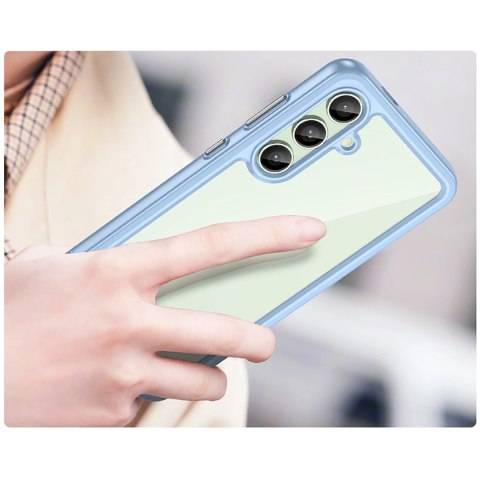 Etui silikonowe Outer Space Case z żelową ramką do Samsung Galaxy S24 FE - niebieskie Etui silikonowe Outer Space Case z żelową ramką do Samsung Galaxy S24 FE - niebieskie