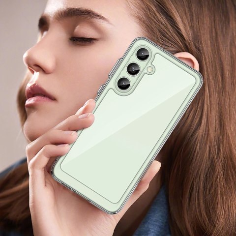 Etui silikonowe Outer Space Case z żelową ramką do Samsung Galaxy S24 FE - przezroczyste Etui silikonowe Outer Space Case z żelową ramką do Samsung Galaxy S24 FE - przezroczyste