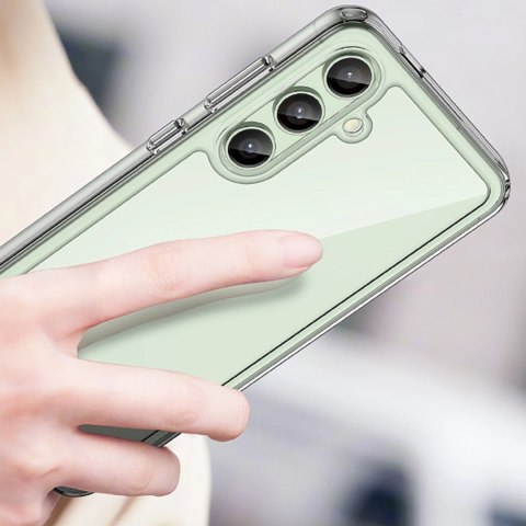 Etui silikonowe Outer Space Case z żelową ramką do Samsung Galaxy S24 FE - przezroczyste Etui silikonowe Outer Space Case z żelową ramką do Samsung Galaxy S24 FE - przezroczyste