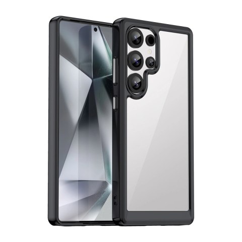 Etui silikonowe Outer Space Case z żelową ramką do Samsung Galaxy S25 Ultra - czarne Etui silikonowe Outer Space Case z żelową ramką do Samsung Galaxy S25 Ultra - czarne
