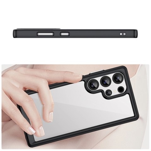 Etui silikonowe Outer Space Case z żelową ramką do Samsung Galaxy S25 Ultra - czarne Etui silikonowe Outer Space Case z żelową ramką do Samsung Galaxy S25 Ultra - czarne
