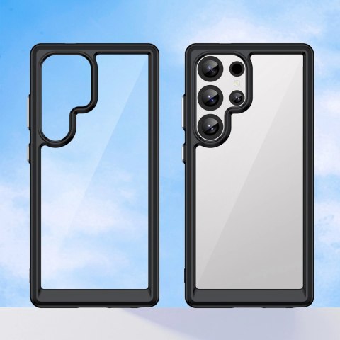 Etui silikonowe Outer Space Case z żelową ramką do Samsung Galaxy S25 Ultra - czarne Etui silikonowe Outer Space Case z żelową ramką do Samsung Galaxy S25 Ultra - czarne