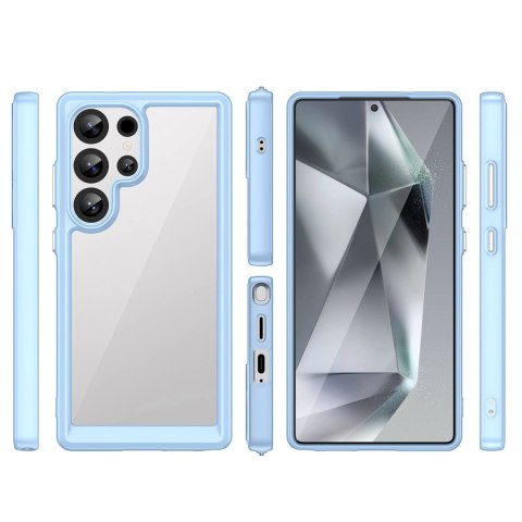 Etui silikonowe Outer Space Case z żelową ramką do Samsung Galaxy S25 Ultra - niebieskie Etui silikonowe Outer Space Case z żelową ramką do Samsung Galaxy S25 Ultra - niebieskie
