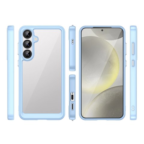 Etui silikonowe Outer Space Case z żelową ramką do Samsung Galaxy S25+ - niebieskie Etui silikonowe Outer Space Case z żelową ramką do Samsung Galaxy S25+ - niebieskie