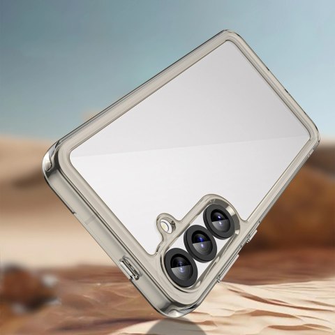 Etui silikonowe Outer Space Case z żelową ramką do Samsung Galaxy S25+ - przezroczysto-czarne Etui silikonowe Outer Space Case z żelową ramką do Samsung Galaxy S25+ - przezroczysto-czarne