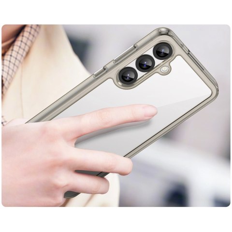 Etui silikonowe Outer Space Case z żelową ramką do Samsung Galaxy S25+ - przezroczysto-czarne Etui silikonowe Outer Space Case z żelową ramką do Samsung Galaxy S25+ - przezroczysto-czarne