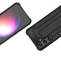 Hybrid Armor etui na Samsung Galaxy S24 FE pancerny hybrydowy pokrowiec - czarne Hybrid Armor etui na Samsung Galaxy S24 FE pancerny hybrydowy pokrowiec - czarne