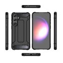 Hybrid Armor etui na Samsung Galaxy S24 FE pancerny hybrydowy pokrowiec - czarne Hybrid Armor etui na Samsung Galaxy S24 FE pancerny hybrydowy pokrowiec - czarne