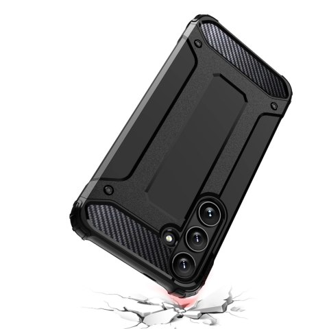 Hybrid Armor etui na Samsung Galaxy S24 FE pancerny hybrydowy pokrowiec - czarne Hybrid Armor etui na Samsung Galaxy S24 FE pancerny hybrydowy pokrowiec - czarne