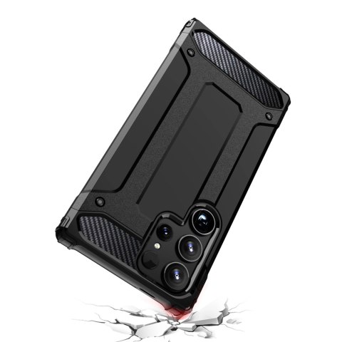 Hybrid Armor etui na Samsung Galaxy S25 Ultra pancerny hybrydowy pokrowiec - czarne Hybrid Armor etui na Samsung Galaxy S25 Ultra pancerny hybrydowy pokrowiec - czarne
