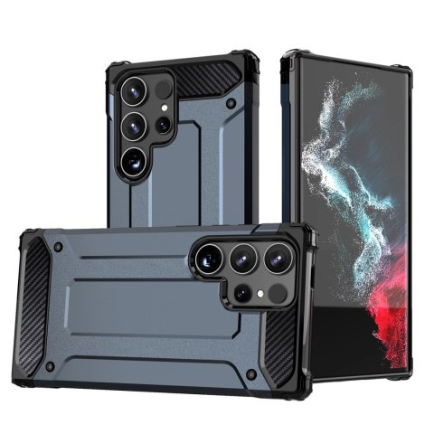Hybrid Armor etui na Samsung Galaxy S25 Ultra pancerny hybrydowy pokrowiec - niebieskie Hybrid Armor etui na Samsung Galaxy S25 Ultra pancerny hybrydowy pokrowiec - niebieskie