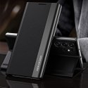 Sleep Case Pro etui do Samsung Galaxy S25 Ultra z klapką i podstawką - czarne Sleep Case Pro etui do Samsung Galaxy S25 Ultra z klapką i podstawką - czarne