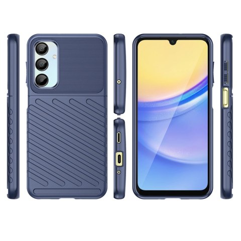 Thunder Case etui do Samsung Galaxy A16 / A16 5G silikonowy pancerny pokrowiec - niebieskie Thunder Case etui do Samsung Galaxy A16 / A16 5G silikonowy pancerny pokrowiec - niebieskie