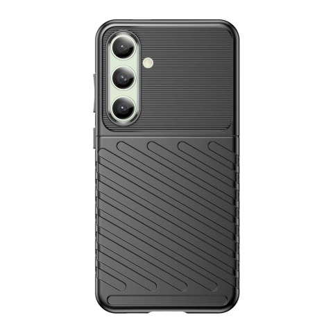 Thunder Case etui do Samsung Galaxy S24 FE silikonowy pancerny pokrowiec - czarne Thunder Case etui do Samsung Galaxy S24 FE silikonowy pancerny pokrowiec - czarne