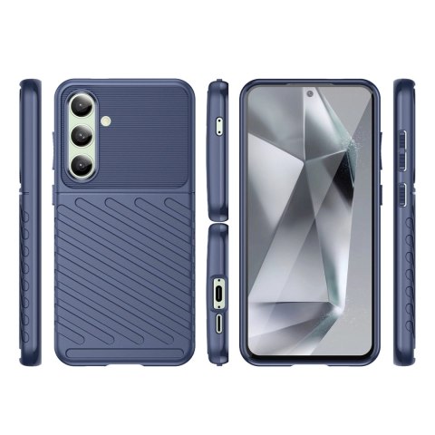 Thunder Case etui do Samsung Galaxy S24 FE silikonowy pancerny pokrowiec - niebieskie Thunder Case etui do Samsung Galaxy S24 FE silikonowy pancerny pokrowiec - niebieskie