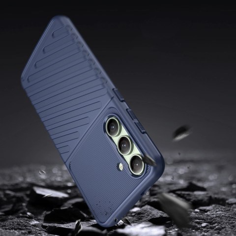 Thunder Case etui do Samsung Galaxy S24 FE silikonowy pancerny pokrowiec - niebieskie Thunder Case etui do Samsung Galaxy S24 FE silikonowy pancerny pokrowiec - niebieskie