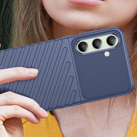 Thunder Case etui do Samsung Galaxy S24 FE silikonowy pancerny pokrowiec - niebieskie Thunder Case etui do Samsung Galaxy S24 FE silikonowy pancerny pokrowiec - niebieskie