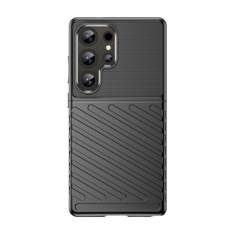 Thunder Case etui do Samsung Galaxy S25 Ultra silikonowy pancerny pokrowiec - czarne Thunder Case etui do Samsung Galaxy S25 Ultra silikonowy pancerny pokrowiec - czarne