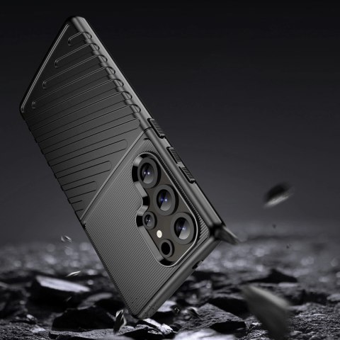 Thunder Case etui do Samsung Galaxy S25 Ultra silikonowy pancerny pokrowiec - czarne Thunder Case etui do Samsung Galaxy S25 Ultra silikonowy pancerny pokrowiec - czarne