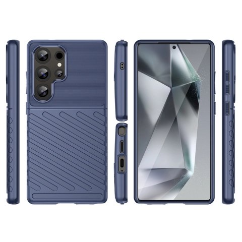 Thunder Case etui do Samsung Galaxy S25 Ultra silikonowy pancerny pokrowiec - niebieskie Thunder Case etui do Samsung Galaxy S25 Ultra silikonowy pancerny pokrowiec - niebieskie