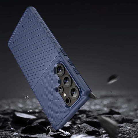 Thunder Case etui do Samsung Galaxy S25 Ultra silikonowy pancerny pokrowiec - niebieskie Thunder Case etui do Samsung Galaxy S25 Ultra silikonowy pancerny pokrowiec - niebieskie