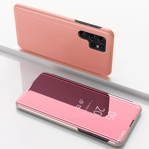 Etui Clear View Case do Samsung Galaxy A56 pokrowiec z klapką - różowe Etui Clear View Case do Samsung Galaxy A56 pokrowiec z klapką - różowe