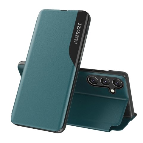 Etui Eco Leather View Case elegancki futerał z klapką i funkcją podstawki na Samsung Galaxy A26 - zielone Etui Eco Leather View Case elegancki futerał z klapką i funkcją podstawki na Samsung Galaxy A26 - zielone