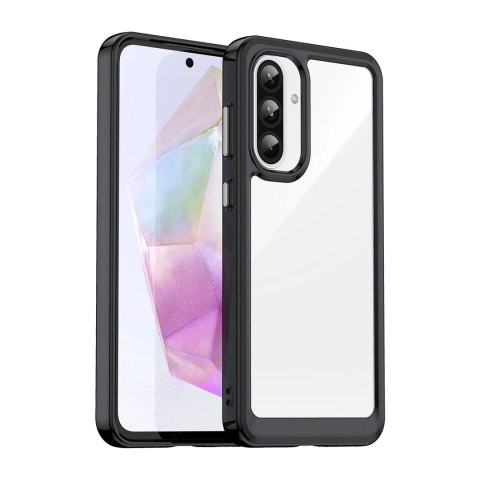 Etui Outer Space Case do Samsung Galaxy A26 pokrowiec z elastyczną ramką - czarne Etui Outer Space Case do Samsung Galaxy A26 pokrowiec z elastyczną ramką - czarne
