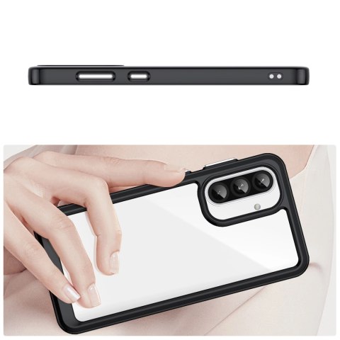 Etui Outer Space Case do Samsung Galaxy A26 pokrowiec z elastyczną ramką - czarne Etui Outer Space Case do Samsung Galaxy A26 pokrowiec z elastyczną ramką - czarne