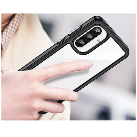 Etui Outer Space Case do Samsung Galaxy A26 pokrowiec z elastyczną ramką - czarne Etui Outer Space Case do Samsung Galaxy A26 pokrowiec z elastyczną ramką - czarne