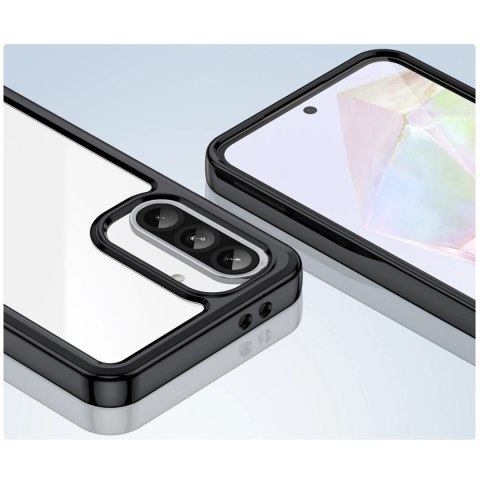 Etui Outer Space Case do Samsung Galaxy A26 pokrowiec z elastyczną ramką - czarne Etui Outer Space Case do Samsung Galaxy A26 pokrowiec z elastyczną ramką - czarne