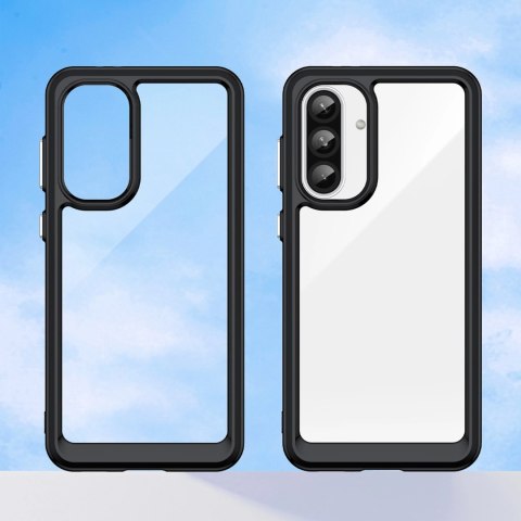 Etui Outer Space Case do Samsung Galaxy A26 pokrowiec z elastyczną ramką - czarne Etui Outer Space Case do Samsung Galaxy A26 pokrowiec z elastyczną ramką - czarne