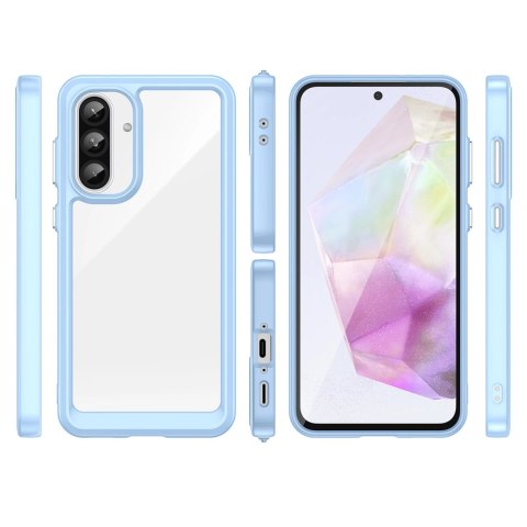 Etui Outer Space Case do Samsung Galaxy A56 pokrowiec z elastyczną ramką - niebieskie Etui Outer Space Case do Samsung Galaxy A56 pokrowiec z elastyczną ramką - niebieskie