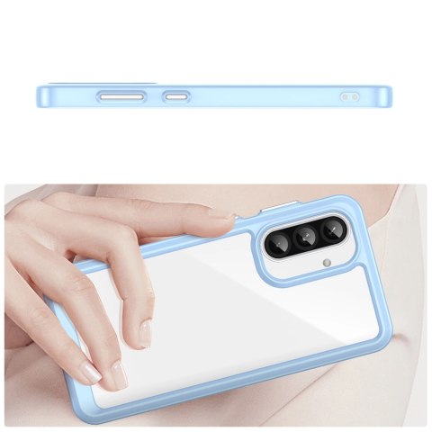Etui Outer Space Case do Samsung Galaxy A56 pokrowiec z elastyczną ramką - niebieskie Etui Outer Space Case do Samsung Galaxy A56 pokrowiec z elastyczną ramką - niebieskie