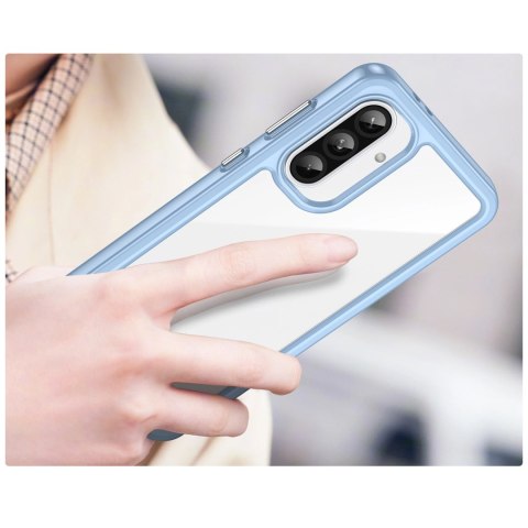 Etui Outer Space Case do Samsung Galaxy A56 pokrowiec z elastyczną ramką - niebieskie Etui Outer Space Case do Samsung Galaxy A56 pokrowiec z elastyczną ramką - niebieskie