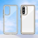 Etui Outer Space Case do Samsung Galaxy A56 pokrowiec z elastyczną ramką - półprzezroczyste, czarne