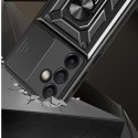 Pancerne etui Hybrid Armor Camshield z podstawką i osłoną aparatu na Samsung Galaxy A26 - czarne Pancerne etui Hybrid Armor Camshield z podstawką i osłoną aparatu na Samsung Galaxy A26 - czarne