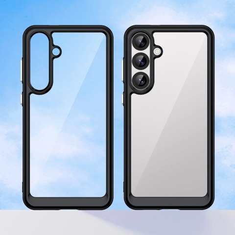 Etui Outer Space Case do Samsung Galaxy A36 pokrowiec z elastyczną ramką - czarne Etui Outer Space Case do Samsung Galaxy A36 pokrowiec z elastyczną ramką - czarne
