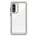 Etui Outer Space Case do Samsung Galaxy A36 pokrowiec z elastyczną ramką - półprzezroczyste, czarne