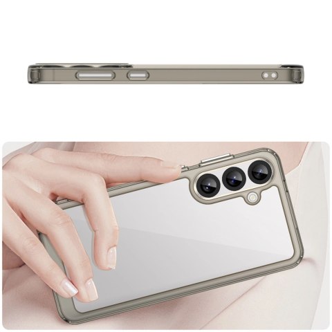 Etui Outer Space Case do Samsung Galaxy A36 pokrowiec z elastyczną ramką - półprzezroczyste, czarne Etui Outer Space Case do Samsung Galaxy A36 pokrowiec z elastyczną ramką - półprzezroczyste, czarne