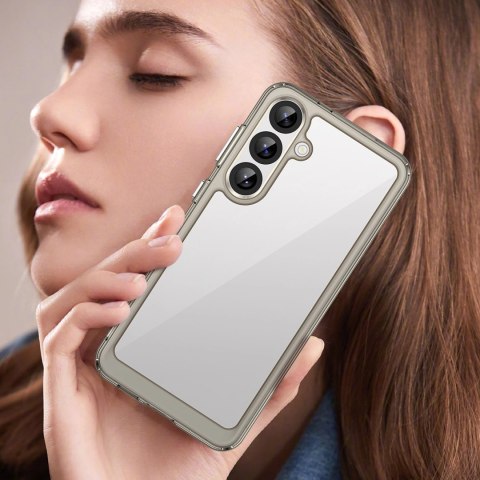 Etui Outer Space Case do Samsung Galaxy A36 pokrowiec z elastyczną ramką - półprzezroczyste, czarne Etui Outer Space Case do Samsung Galaxy A36 pokrowiec z elastyczną ramką - półprzezroczyste, czarne