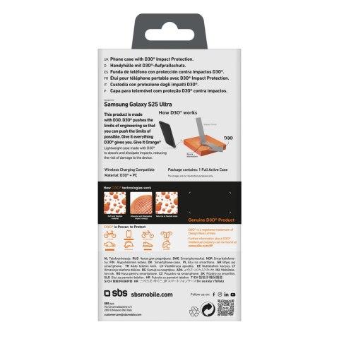 Etui SBS D3O do Samsung Galaxy S25 Ultra - czarne Etui SBS D3O do Samsung Galaxy S25 Ultra - czarne