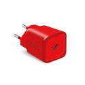 Ładowarka sieciowa SBS TETRGAN1C20R 20W GaN z Power Delivery - czerwona Ładowarka sieciowa SBS TETRGAN1C20R 20W GaN z Power Delivery - czerwona