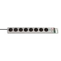 Listwa antyprzepięciowa Brennenstuhl Super-Solid 8 gniazd 2,5m 13.500A - srebrna