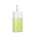 Powerbank Baseus Popsicle 5200mAh 20W z wbudowanym kablem Lightning (+ biały kabel Baseus Simple USB-C - USB-C 60W/20V/3A/30cm) 