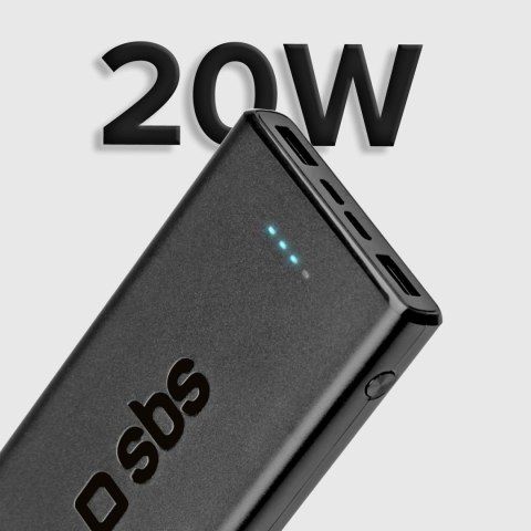 Powerbank SBS TTBB10000FASTPD20K 10000 mAh 20W z Power Delivery - czarny Powerbank SBS TTBB10000FASTPD20K 10000 mAh 20W z Power Delivery - czarny