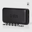 Powerbank SBS TTBB20000PD20K 20000 mAh 20W PD USB-C, USB-A, Micro-USB - czarny Powerbank SBS TTBB20000PD20K 20000 mAh 20W PD USB-C, USB-A, Micro-USB - czarny